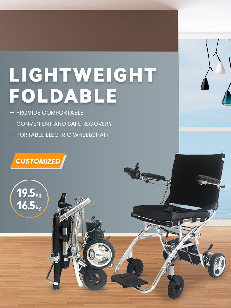 Lightweight, foldable, portable electric wheelchair