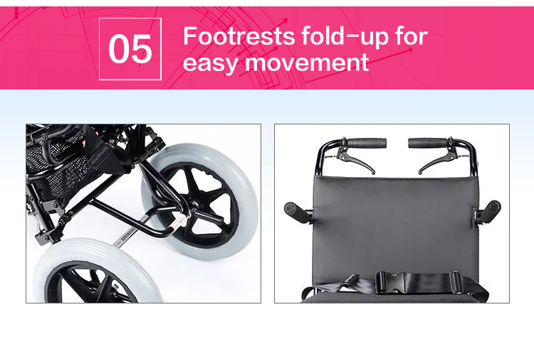 footrests fold-up for easy movement